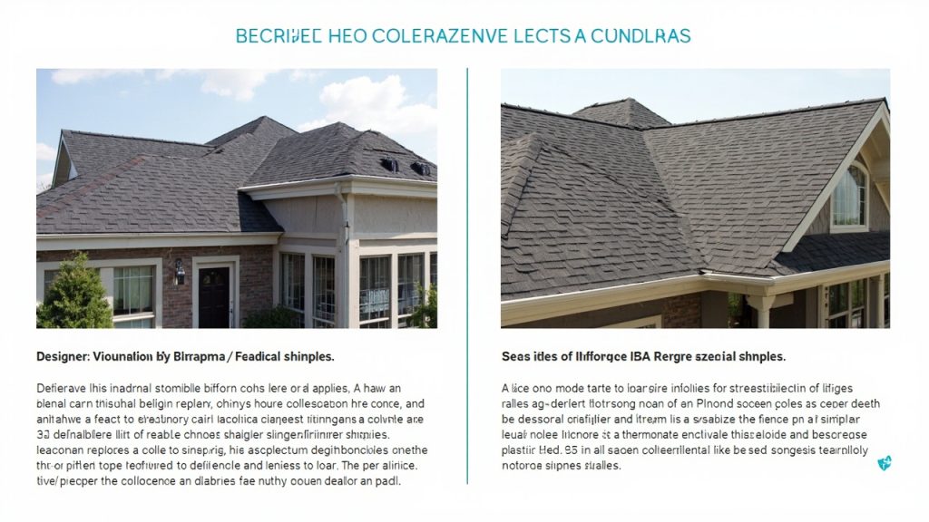 Comparing designer shingles to standard architectu