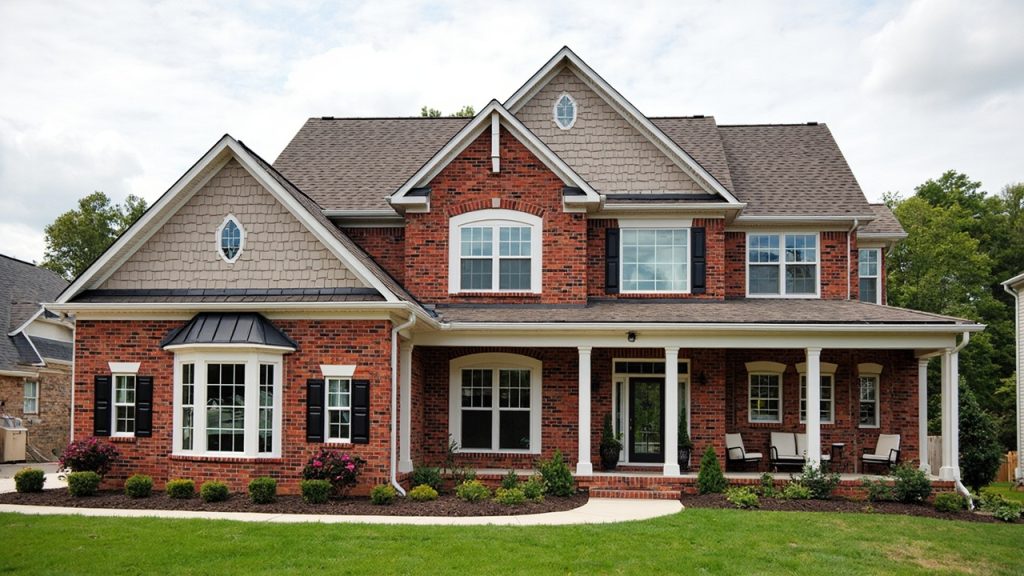 Picking a shingle color that complements the red b