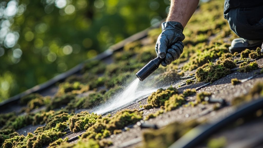 The best way to handle moss and algae growth on sh