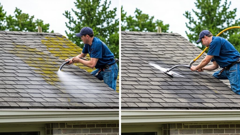 The best way to handle moss and algae growth on sh